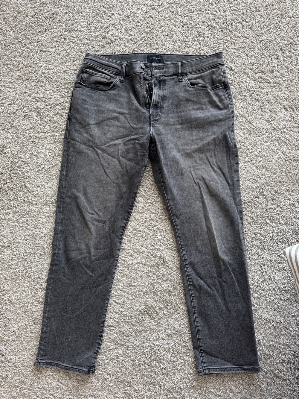 Lucky Brand Men's Charcoal Slim Straight Jeans